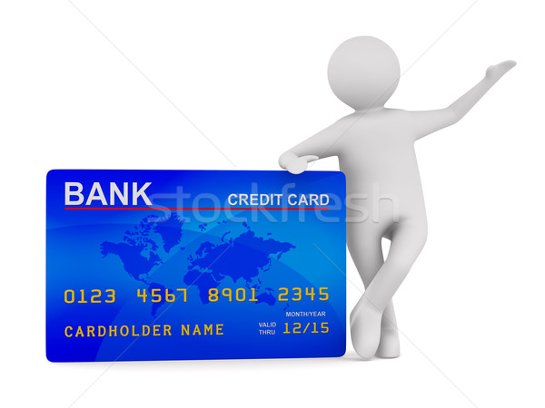 man with credit card. Isolated 3D image Stock photo © ISerg