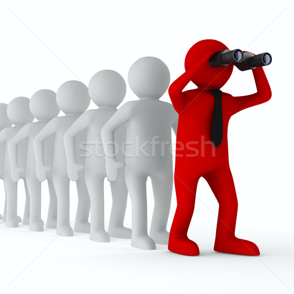 Conceptual image of leadership. Isolated 3D on white Stock photo © ISerg