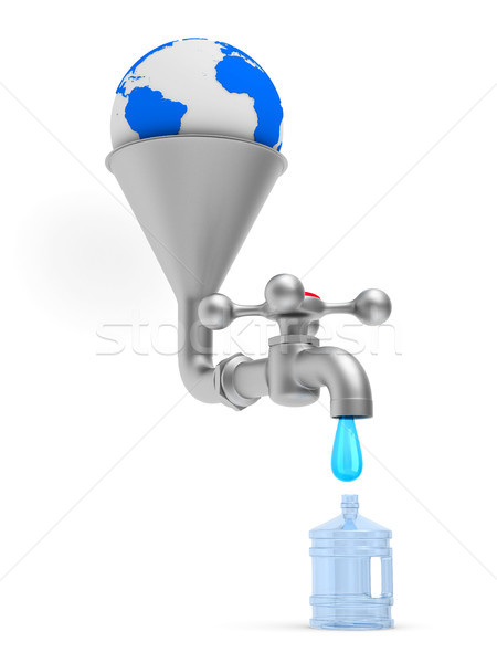 faucet on white background. Isolated 3D illustration Stock photo © ISerg