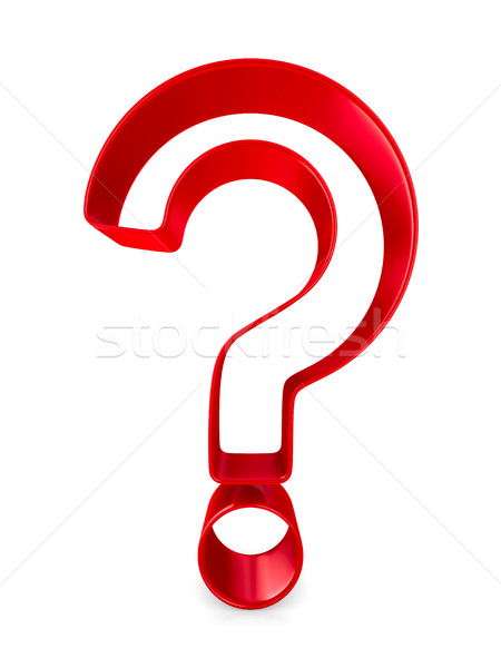 Sign question on white background. Isolated 3D image Stock photo © ISerg