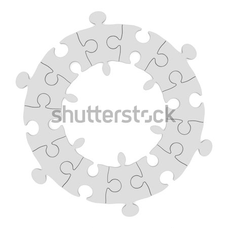 Puzzle on white background. Isolated 3D image Stock photo © ISerg