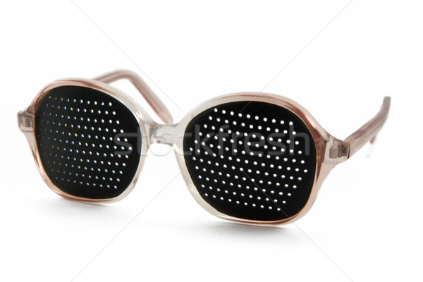 Correção vista objeto branco cara óculos Foto stock © ISerg
