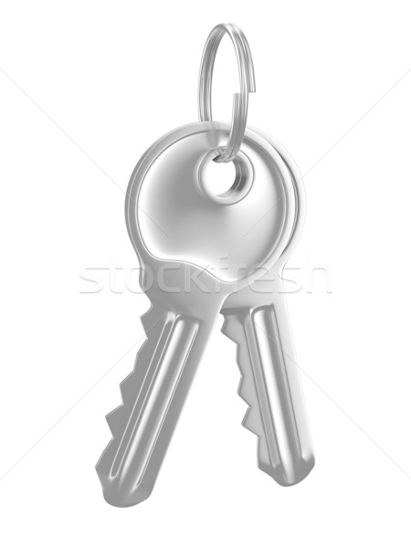 Isolated two keys on white background. 3D image Stock photo © ISerg