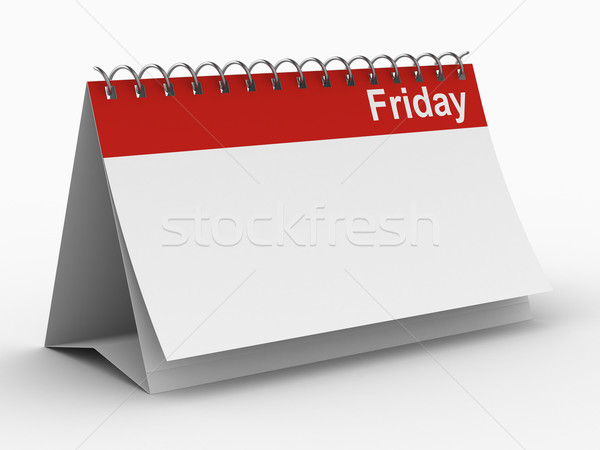 Calendar for friday on white background. Isolated 3D image Stock photo © ISerg