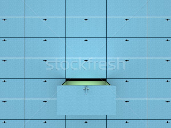 Open cell in safety deposit box. 3D image. Stock photo © ISerg
