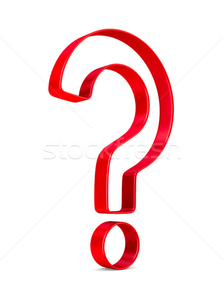Sign question on white background. Isolated 3D image Stock photo © ISerg