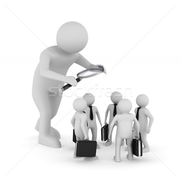 [[stock_photo]]: Personnel · blanche · isolé · 3D · 3d · illustration · groupe