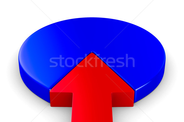 financial diagramme on white background. Isolated 3D image Stock photo © ISerg