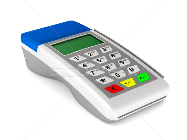 payment terminal on white background. Isolated 3d image Stock photo © ISerg