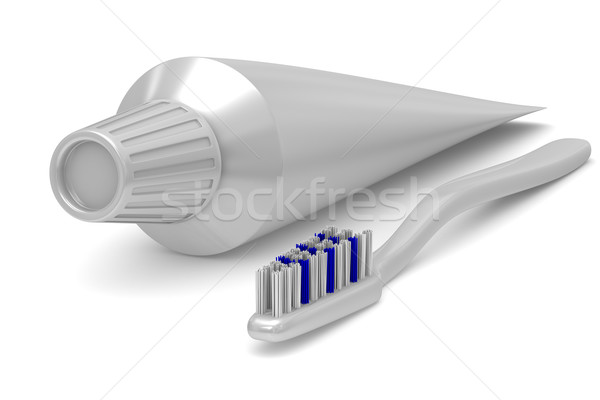Tooth paste tube on white background. Isolated 3D image Stock photo © ISerg