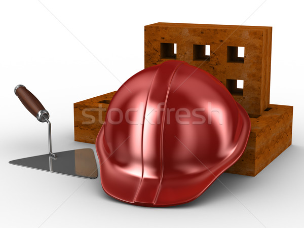 building concept on white background. Isolated 3D image Stock photo © ISerg