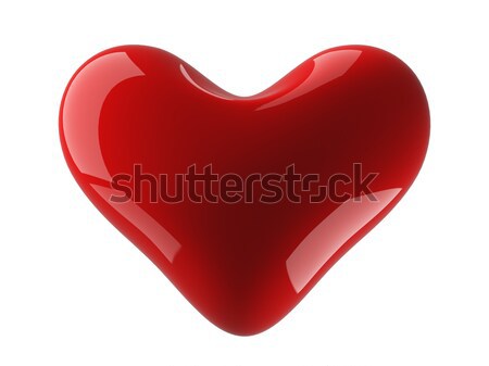 Isolated heart on a white background. 3D image. Stock photo © ISerg