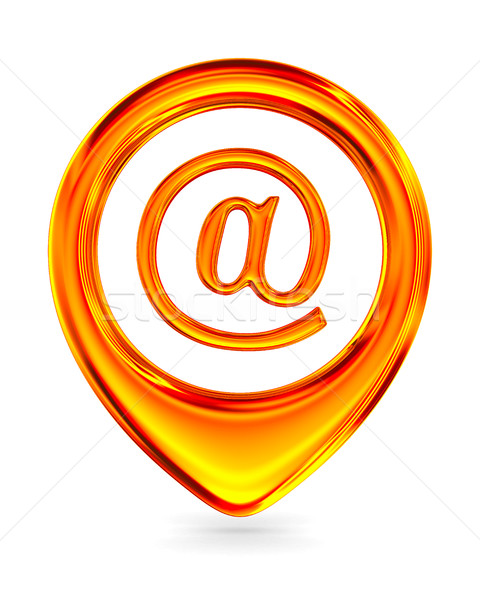 Red marker on white background. Isolated 3D image Stock photo © ISerg