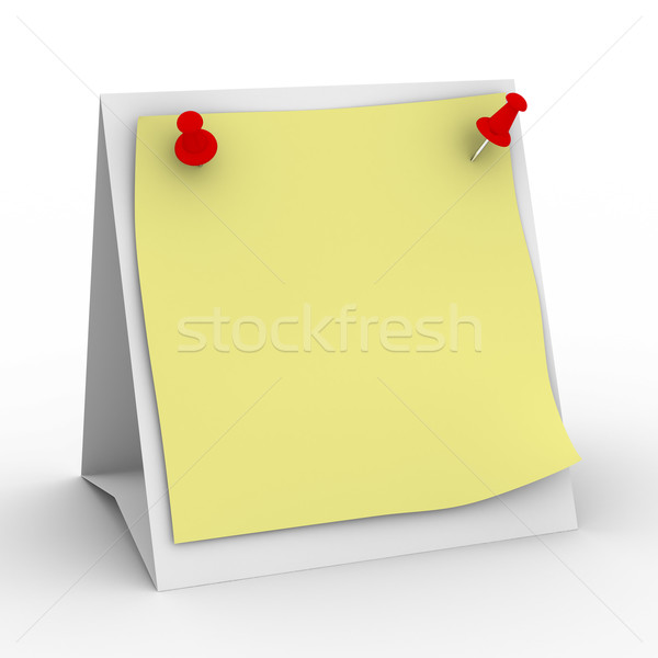 Caderno branco isolado 3D imagem escritório Foto stock © ISerg