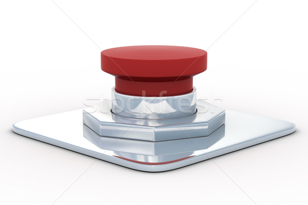 red button on a white background. 3D image Stock photo © ISerg