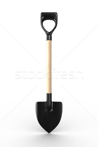 Shovel on white background. garden tool. Isolated 3D image Stock photo © ISerg
