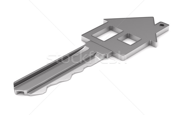 Metallic key on white background. isolated 3d illustration Stock photo © ISerg