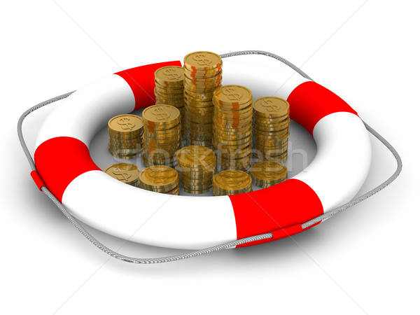 Insurance of monetary contributions. Isolated 3D image Stock photo © ISerg
