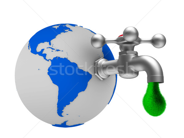 faucet on white background. Isolated 3D image Stock photo © ISerg