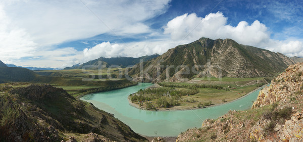 Foto stock: Montanas · hermosa · paisaje · Rusia · siberia · madera