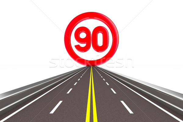 sign restriction speed. Isolated 3D image Stock photo © ISerg