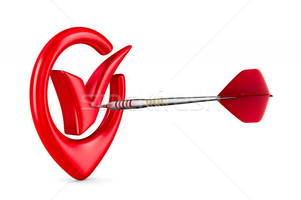 Dart on white background. Isolated 3D illustration Stock photo © ISerg