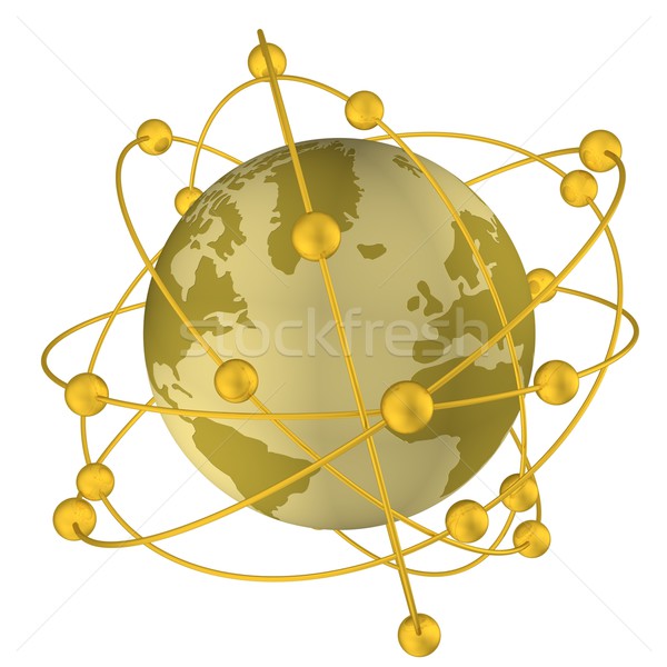 Welt Orbit 3D Bild Business Internet Stock foto © ISerg