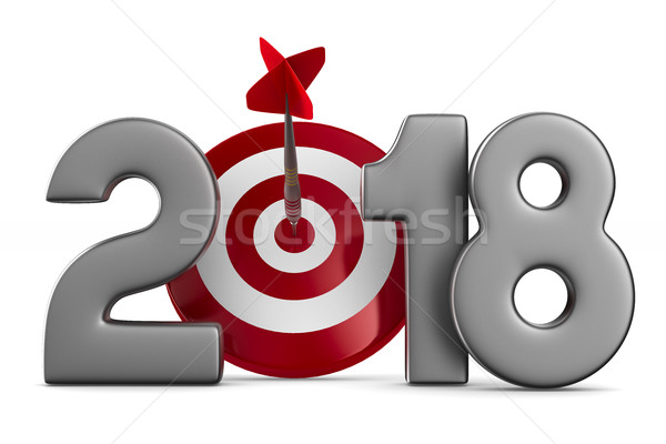 2018 new year. Isolated 3D illustration Stock photo © ISerg