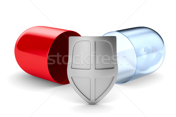 capsule on white background. Isolated 3D illustration Stock photo © ISerg
