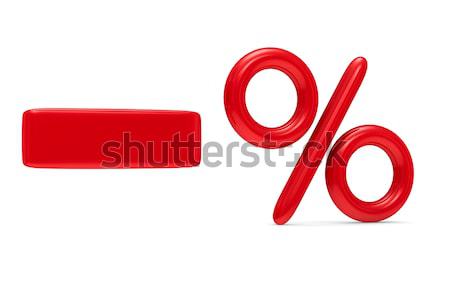 decrease percent on white background. Isolated 3D image Stock photo © ISerg