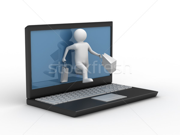Electronic commerce. Delivery of goods. Isolated 3D image Stock photo © ISerg
