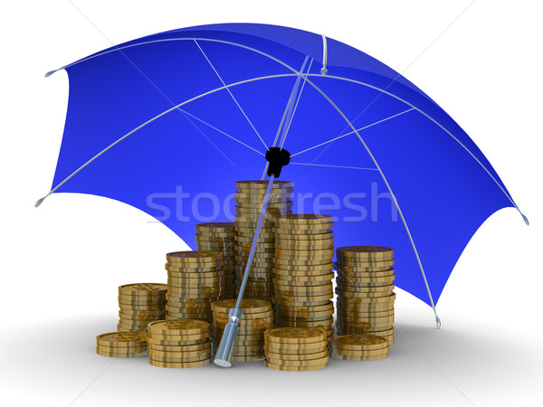 Stock photo: Protection of money. Isolated 3D image on white background