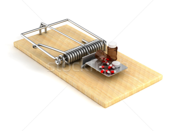 medicaments in mousetrap. Isolated 3D image Stock photo © ISerg