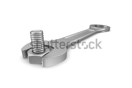 Stock photo: Service works on white background. Isolated 3D illustration