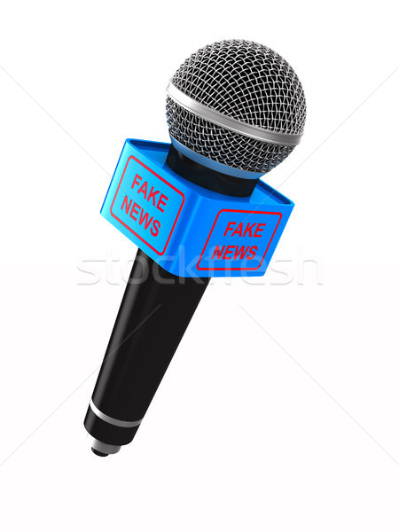 microphone on white background. Isolated 3D illustration Stock photo © ISerg