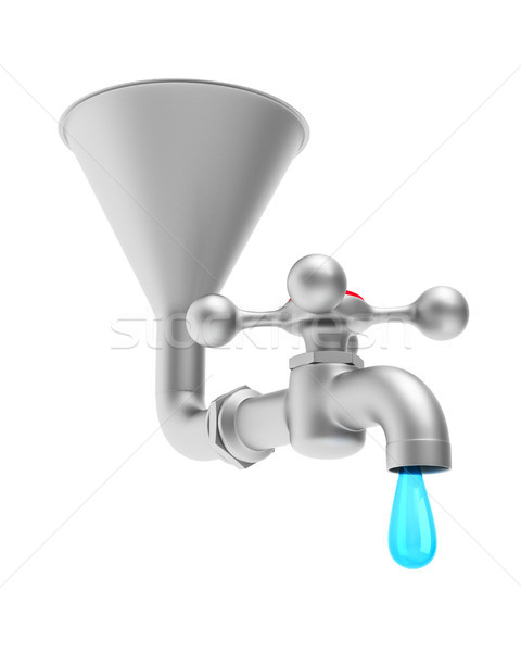 Stock photo: faucet on white background. Isolated 3D illustration