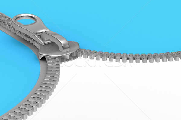 Zipper on white background. Isolated 3D image Stock photo © ISerg