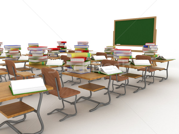 Interior of a school class. 3D image. Stock photo © ISerg