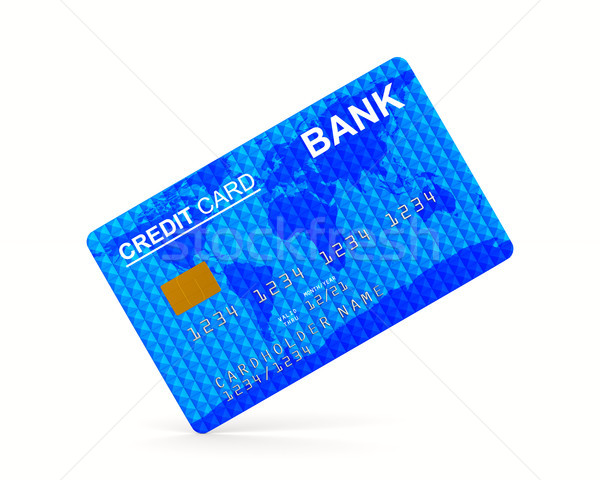Stock photo: credit card on white background. Isolated 3D illustration