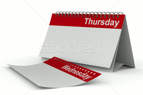 Calendar for thursday on white background. Isolated 3D image Stock photo © ISerg