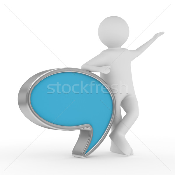 talk balloon on white background. Isolated 3D image Stock photo © ISerg