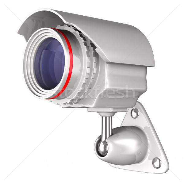 security camera on white background. Isolated 3D image Stock photo © ISerg