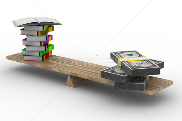 Bezahlt Ausbildung isoliert 3D Bild weiß Stock foto © ISerg