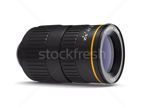 Camera lens on white background. Isolated 3D image Stock photo © ISerg