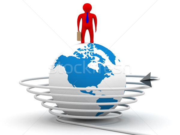 Comunicación global mundo 3D imagen negocios Internet Foto stock © ISerg