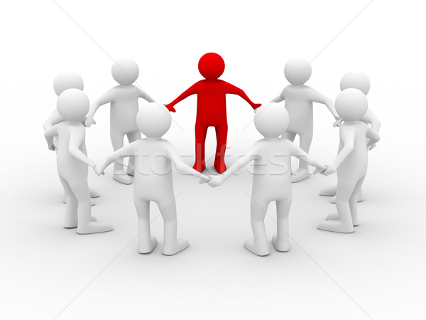 Conceptual image of teamwork. Isolated 3D on white Stock photo © ISerg