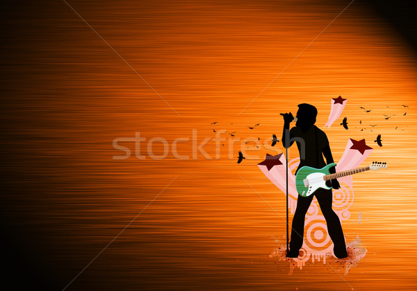 Guitar man singing Stock photo © IstONE_hun