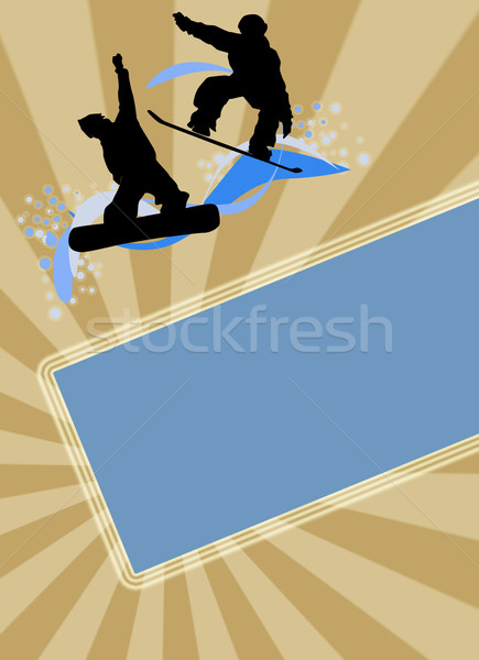 Snowboard background Stock photo © IstONE_hun