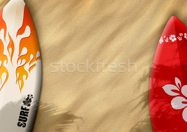 surfboards on sand   Stock photo © IstONE_hun