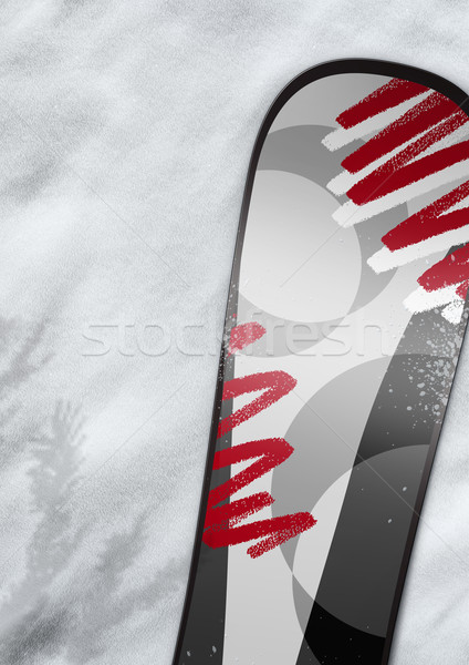 Zdjęcia stock: Snowboard · śniegu · kolor · plakat · tle · górskich